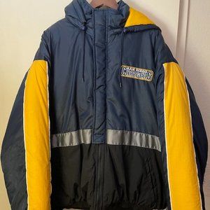 Authentic Starter Vintage San Diego Chargers Hooded Jacket Large